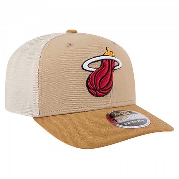 Бейсболка Miami Heat New Era Tan/Light Brown Two-Tone 9SEVENTY