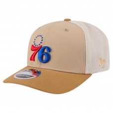 Бейсболка Philadelphia 76ers New Era Tan/Light Brown Two-Tone 9SEVENTY