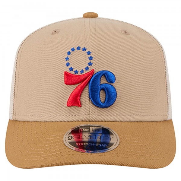 Бейсболка Philadelphia 76ers New Era Tan/Light Brown Two-Tone 9SEVENTY