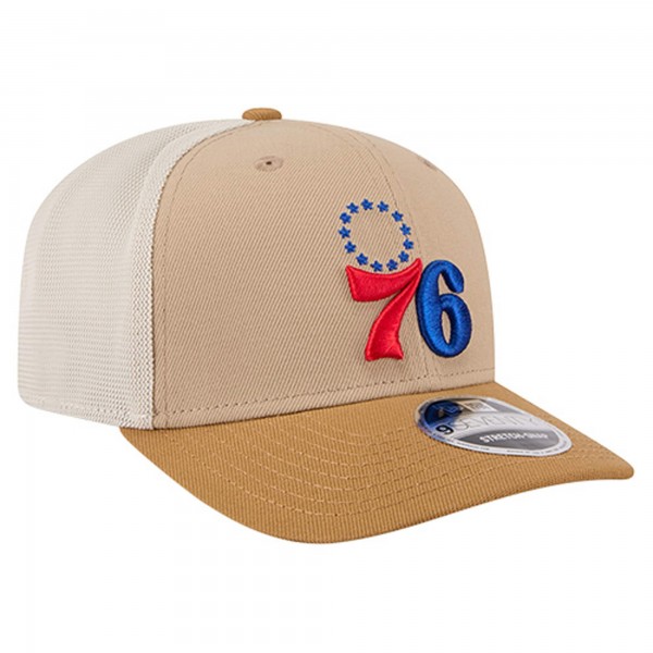 Бейсболка Philadelphia 76ers New Era Tan/Light Brown Two-Tone 9SEVENTY