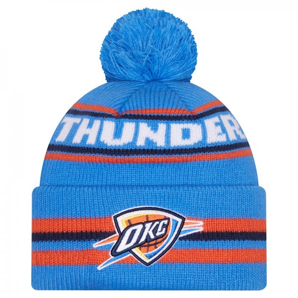 Шапка с помпоном Oklahoma City Thunder New Era Blue Classic