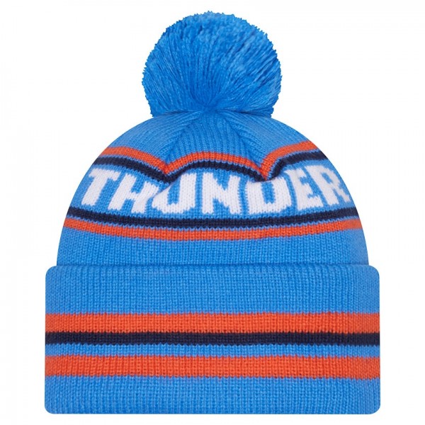 Шапка с помпоном Oklahoma City Thunder New Era Blue Classic
