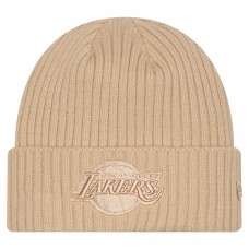 Los Angeles Lakers New Era Tan Color Pack Cuffed Knit Hat