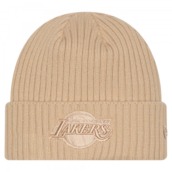 Los Angeles Lakers New Era Tan Color Pack Cuffed Knit Hat
