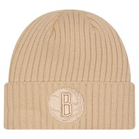 Brooklyn Nets New Era Tan Color Pack Cuffed Knit Hat