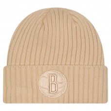Brooklyn Nets New Era Tan Color Pack Cuffed Knit Hat
