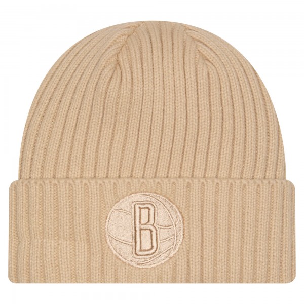 Brooklyn Nets New Era Tan Color Pack Cuffed Knit Hat