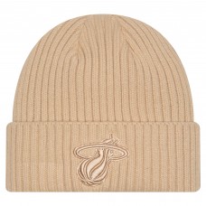 Miami Heat New Era Tan Color Pack Cuffed Knit Hat