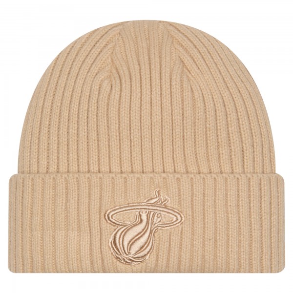 Miami Heat New Era Tan Color Pack Cuffed Knit Hat