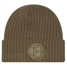 Brooklyn Nets New Era Olive Color Pack Cuffed Knit Hat