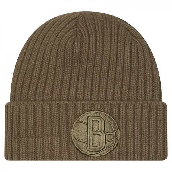 Brooklyn Nets New Era Olive Color Pack Cuffed Knit Hat