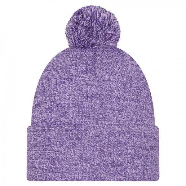Шапка с помпоном Los Angeles Lakers New Era Purple Marled
