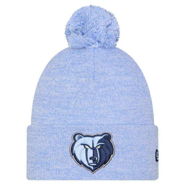 Шапка с помпоном Memphis Grizzlies New Era Light Blue Marled