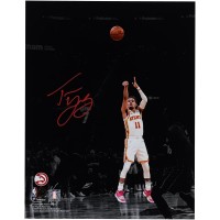 Trae Young Atlanta Hawks Autographed Fanatics Authentic 11 x 14 Game Winner vs. Boston Celtics Photograph - Limited Edition of 99