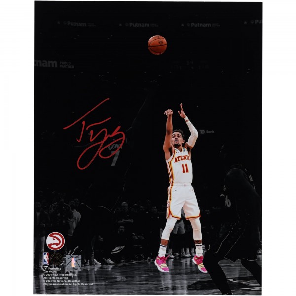 Trae Young Atlanta Hawks Autographed Fanatics Authentic 11 x 14 Game Winner vs. Boston Celtics Photograph - Limited Edition of 99