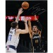 Trae Young Atlanta Hawks Autographed Fanatics Authentic 16 x 20 vs. Luka Dončić Photograph