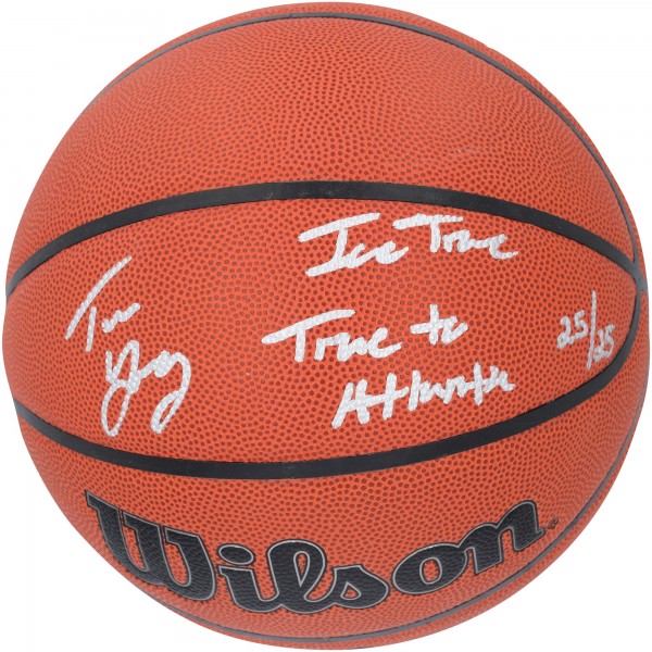 Мяч Trae Young Atlanta Hawks Autographed Fanatics Authentic Wilson Authentic Series Indoor/Outdoor with Ice Trae & True to Atlanta Inscriptions - Limited Edition #25/25