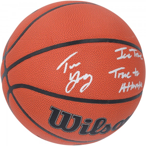 Мяч Trae Young Atlanta Hawks Autographed Fanatics Authentic Wilson Authentic Series Indoor/Outdoor with Ice Trae & True to Atlanta Inscriptions - Limited Edition #25/25