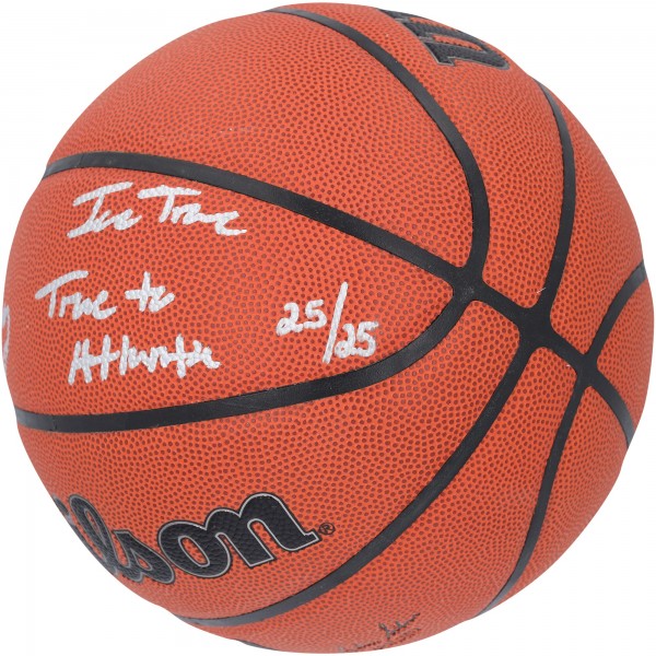 Мяч Trae Young Atlanta Hawks Autographed Fanatics Authentic Wilson Authentic Series Indoor/Outdoor with Ice Trae & True to Atlanta Inscriptions - Limited Edition #25/25