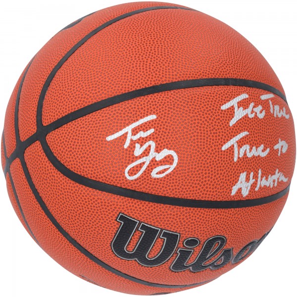 Мяч Trae Young Atlanta Hawks Autographed Fanatics Authentic Wilson Authentic Series Indoor/Outdoor with Ice Trae & True to Atlanta Inscriptions - Limited Edition #1/25