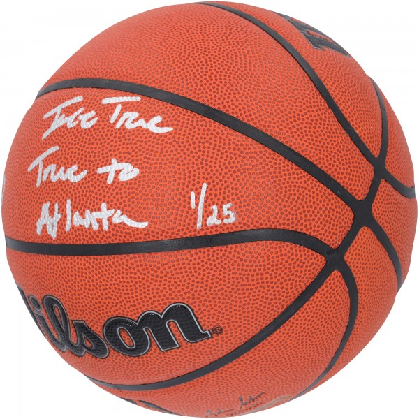 Мяч Trae Young Atlanta Hawks Autographed Fanatics Authentic Wilson Authentic Series Indoor/Outdoor with Ice Trae & True to Atlanta Inscriptions - Limited Edition #1/25