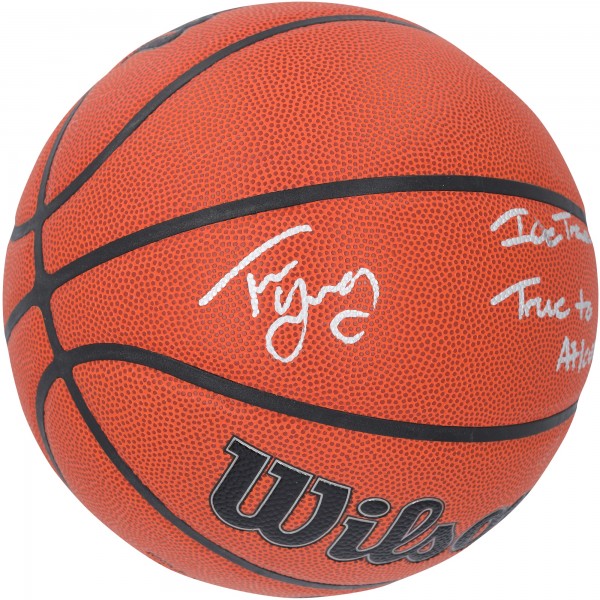 Мяч Trae Young Atlanta Hawks Autographed Fanatics Authentic Wilson Authentic Series Indoor/Outdoor with Ice Trae & True to Atlanta Inscriptions - Limited Edition of 25