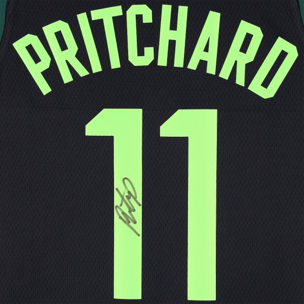 Payton Pritchard Boston Celtics Autographed Fanatics Authentic Black Nike 2024-25 City Edition Swingman Jersey