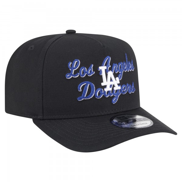 Бейсболка Los Angeles Dodgers New Era Black Chainstitch 9FIFTY A-Frame Snapback