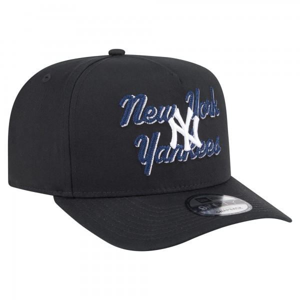 Бейсболка New York Yankees New Era Black Chainstitch 9FIFTY A-Frame Snapback