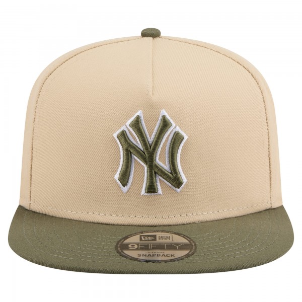 Бейсболка New York Yankees New Era Light Beige/Olive Color Pack A-Frame 9FIFTY Snapback