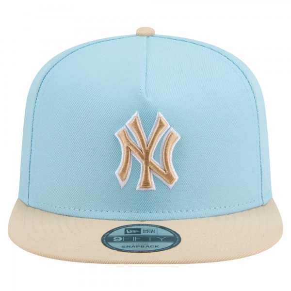 Бейсболка New York Yankees New Era Light Blue/Light Beige Color Pack A-Frame 9FIFTY Snapback