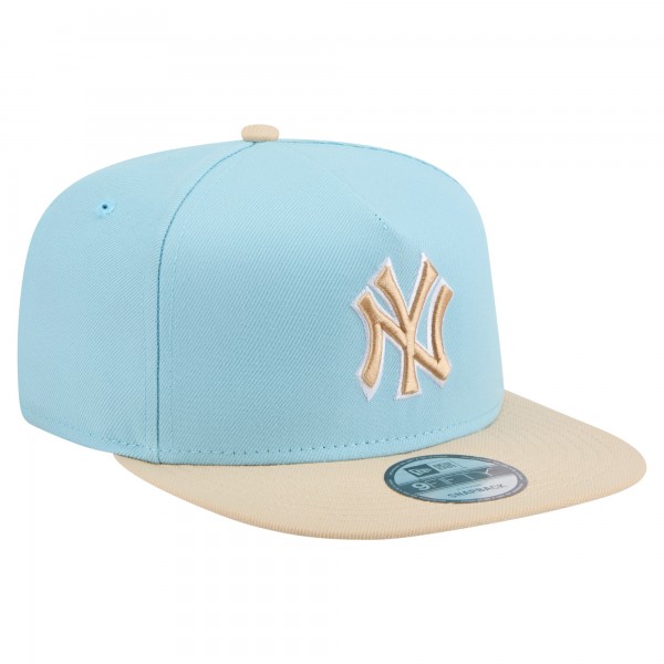Бейсболка New York Yankees New Era Light Blue/Light Beige Color Pack A-Frame 9FIFTY Snapback