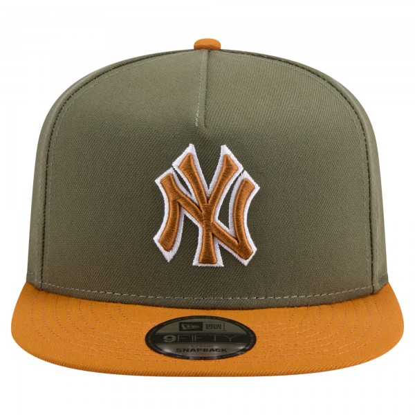 Бейсболка New York Yankees New Era Olive/Brown Color Pack A-Frame 9FIFTY Snapback