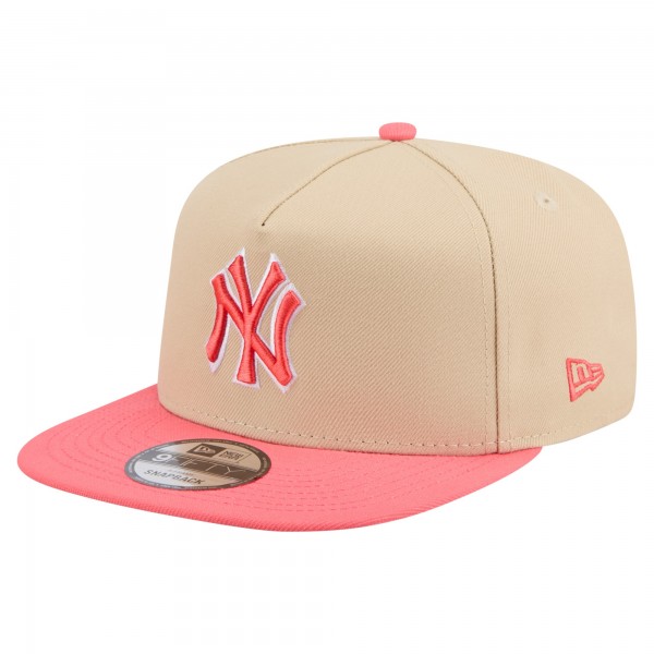 Бейсболка New York Yankees New Era Light Beige/Coral Color Pack A-Frame 9FIFTY Snapback