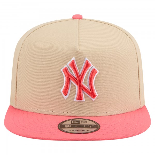 Бейсболка New York Yankees New Era Light Beige/Coral Color Pack A-Frame 9FIFTY Snapback