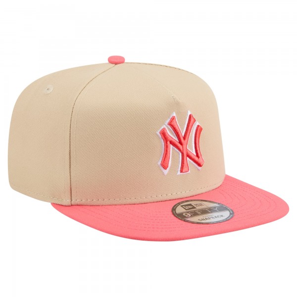 Бейсболка New York Yankees New Era Light Beige/Coral Color Pack A-Frame 9FIFTY Snapback
