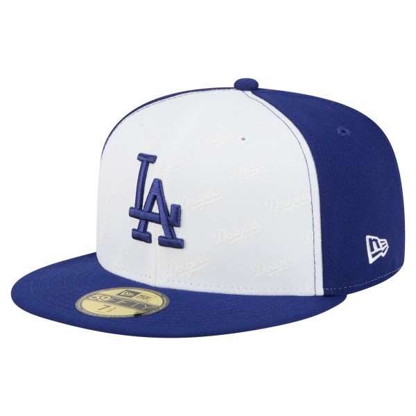 Бейсболка Los Angeles Dodgers New Era White/Royal Repeat 59FIFTY
