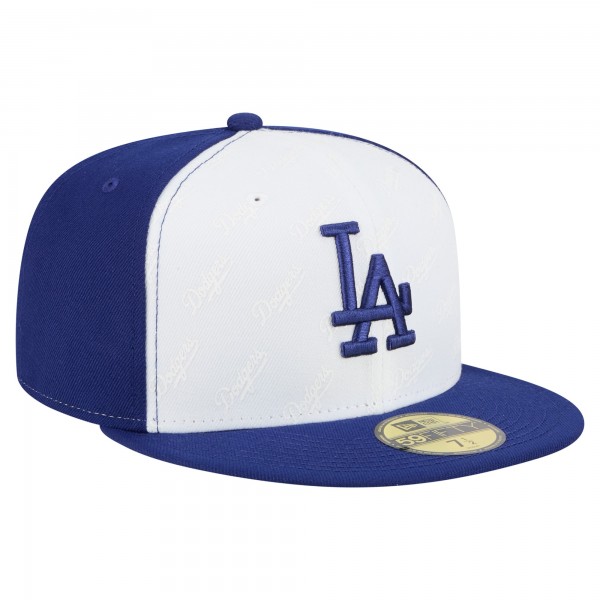 Бейсболка Los Angeles Dodgers New Era White/Royal Repeat 59FIFTY