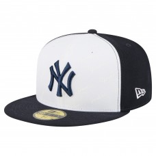 Бейсболка New York Yankees New Era White/Navy Repeat 59FIFTY