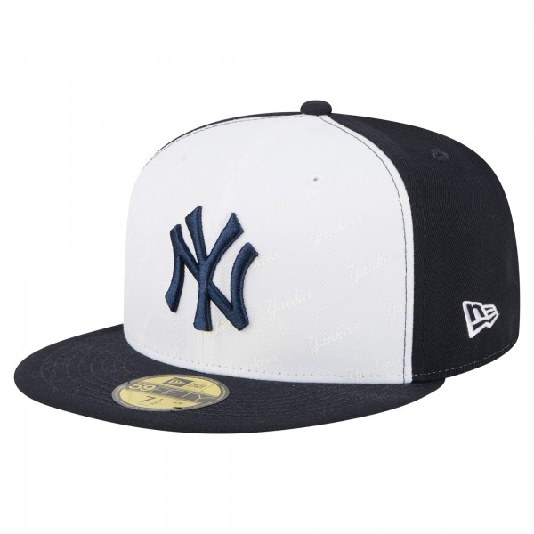 Бейсболка New York Yankees New Era White/Navy Repeat 59FIFTY
