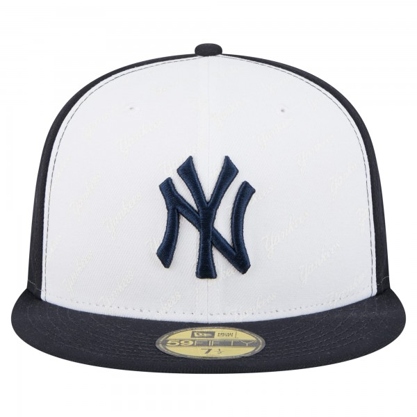 Бейсболка New York Yankees New Era White/Navy Repeat 59FIFTY