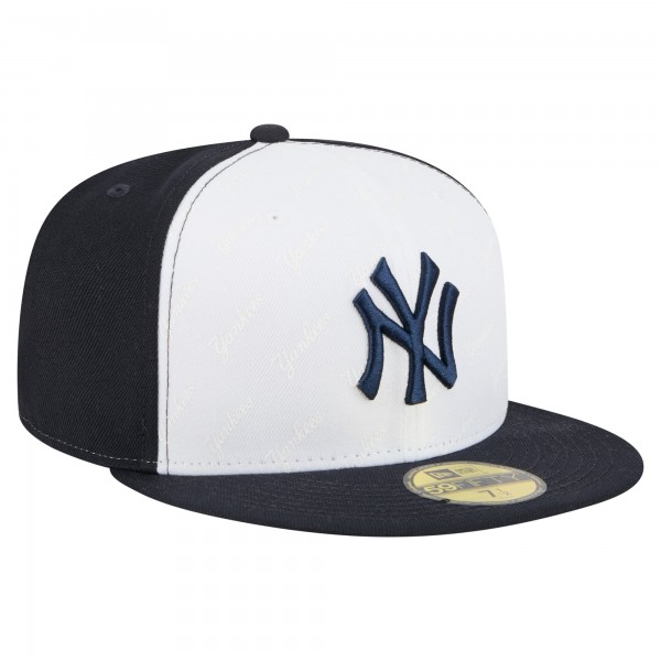 Бейсболка New York Yankees New Era White/Navy Repeat 59FIFTY