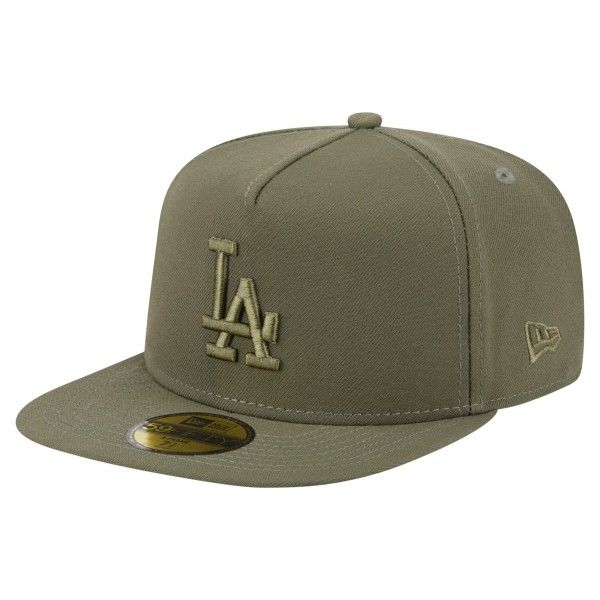 Бейсболка Los Angeles Dodgers New Era Olive Color Pack A-Frame 59FIFTY