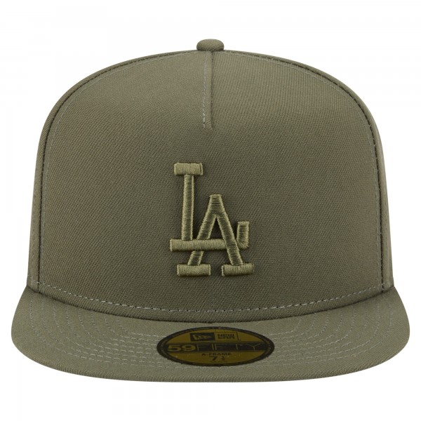 Бейсболка Los Angeles Dodgers New Era Olive Color Pack A-Frame 59FIFTY