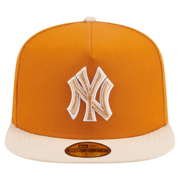 Бейсболка New York Yankees New Era Orange/Light Beige Two-Tone Color Pack A-Frame 59FIFTY