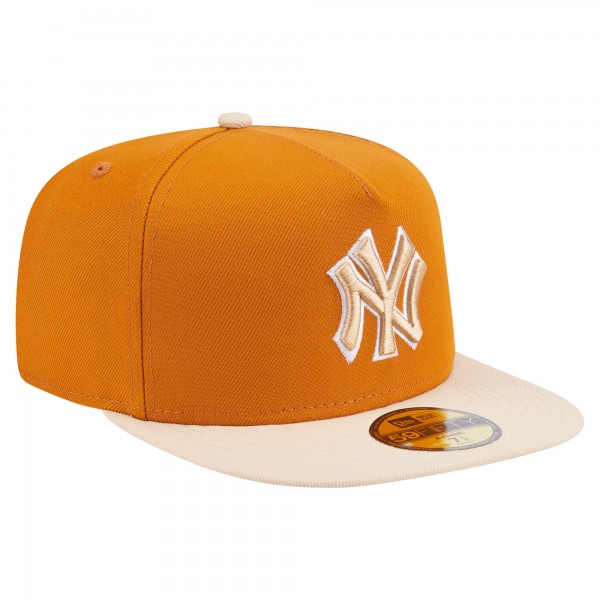 Бейсболка New York Yankees New Era Orange/Light Beige Two-Tone Color Pack A-Frame 59FIFTY