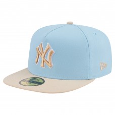 Бейсболка New York Yankees New Era Light Blue/Cream Two-Tone Color Pack A-Frame 59FIFTY