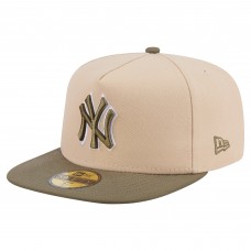 Бейсболка New York Yankees New Era Light Beige/Olive Two-Tone Color Pack A-Frame 59FIFTY