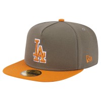 Бейсболка Los Angeles Dodgers New Era Olive/Orange Two-Tone Color Pack A-Frame 59FIFTY