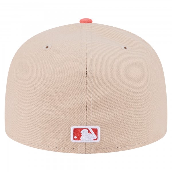 Бейсболка Los Angeles Dodgers New Era Light Beige/Coral Two-Tone Color Pack A-Frame 59FIFTY